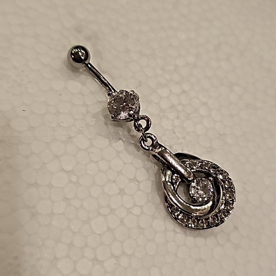 Dangle Gem Belly Button Ring